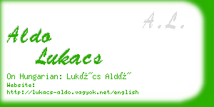 aldo lukacs business card